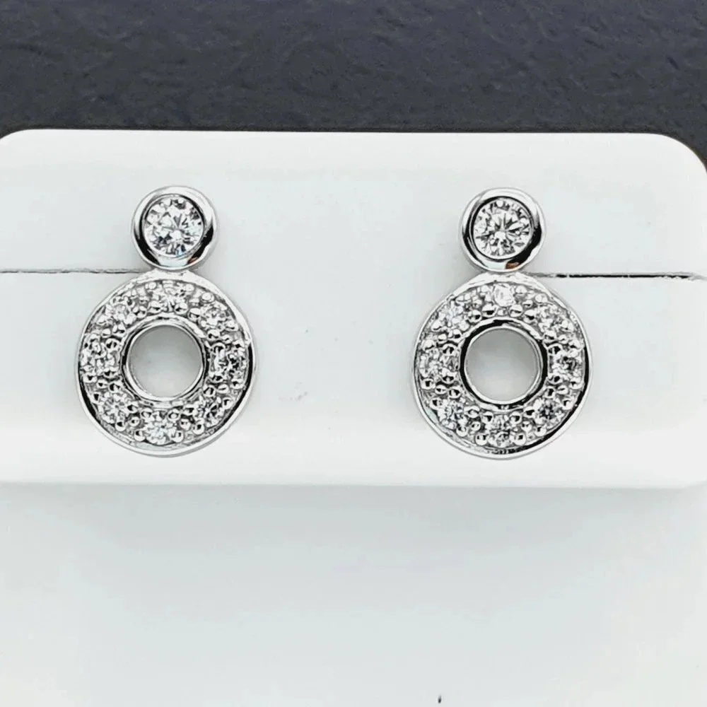 925 sterling silver luxury CZ earrings for women/girls, Best forRJUS2185